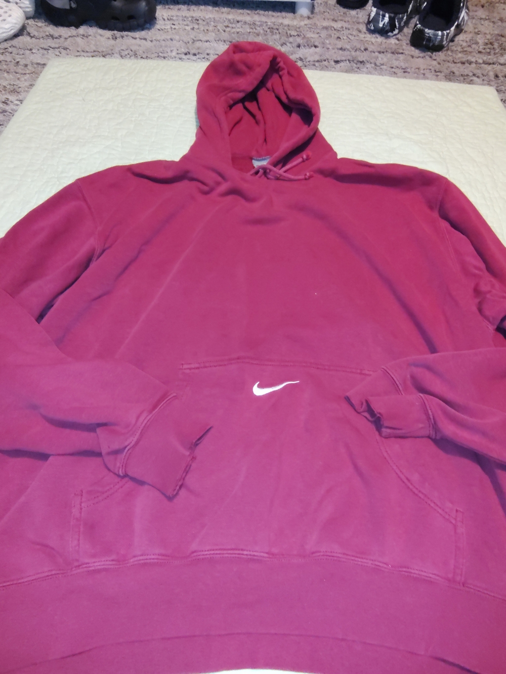 Nike Men's Burgundy Pullover Hoodie